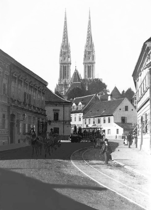 Vlaška ulica 1907. godine. Konjski tramvaj